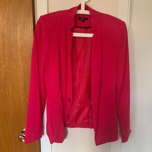 Hot-pink long-sleeve blazer